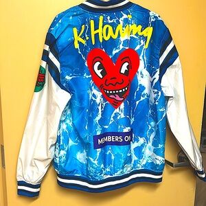 MEMBERS ONLY K. Haring (Keith Haring) Bomber Jakcet / Windbreaker